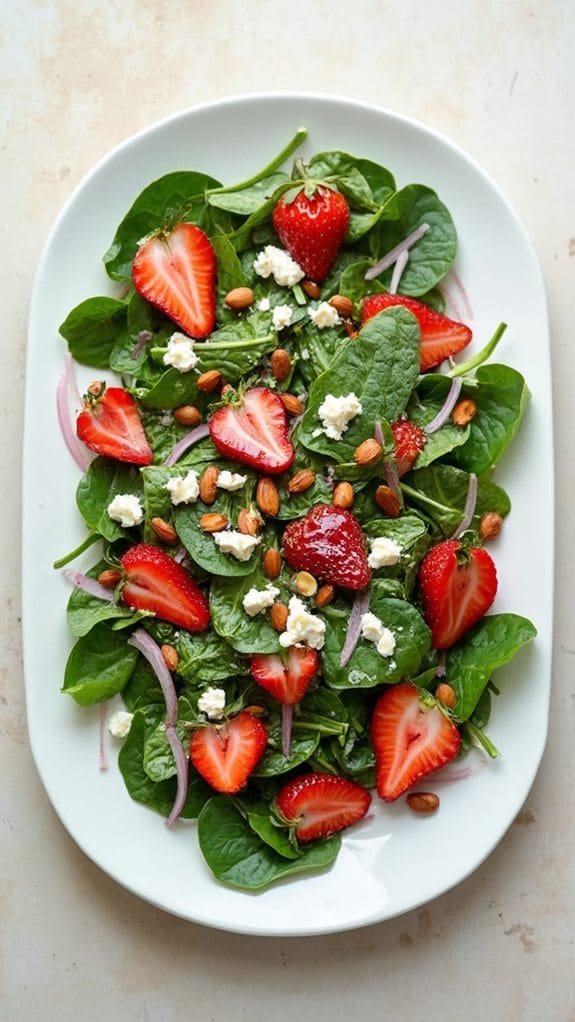 fresh spinach strawberry salad