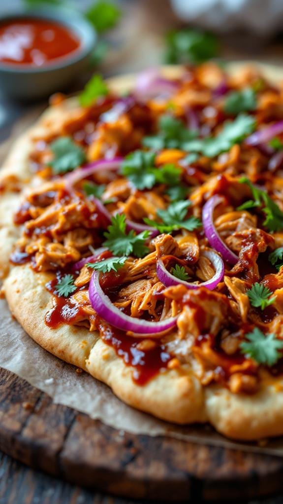 grilled chicken flatbread delight