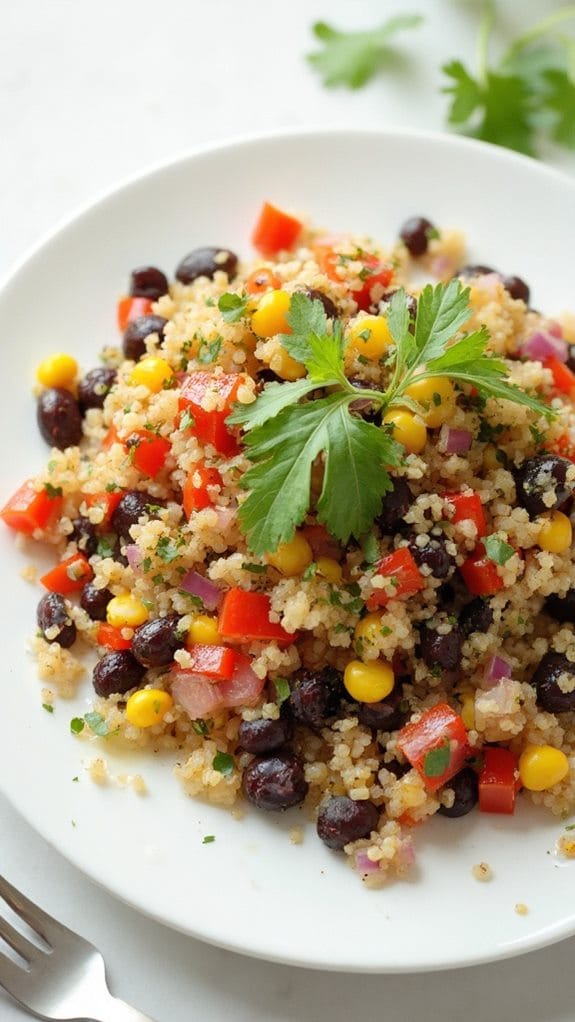 healthy quinoa bean salad