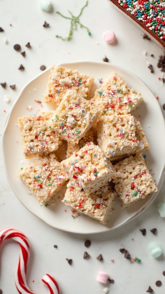 holiday themed rice krispies