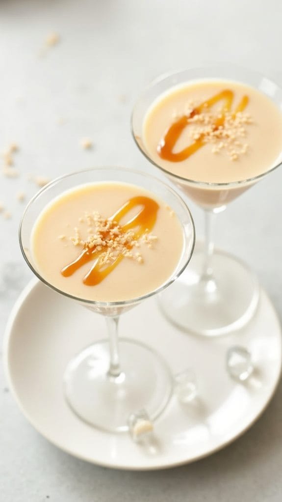 indulgent cocktail with caramel