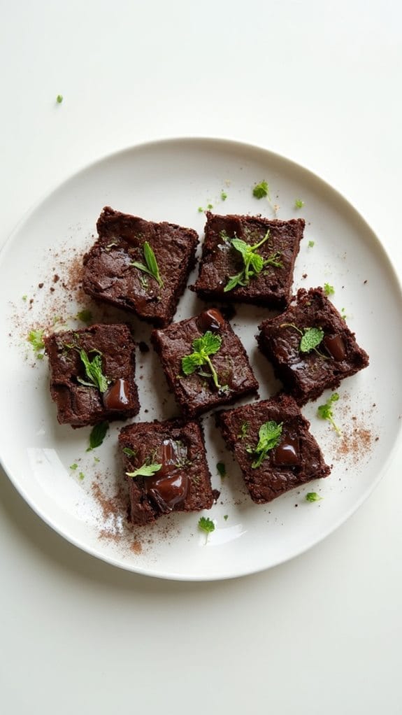 minty avocado chocolate brownies