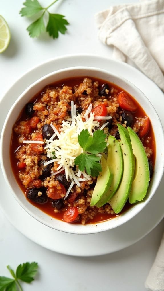 nutritious turkey quinoa chili