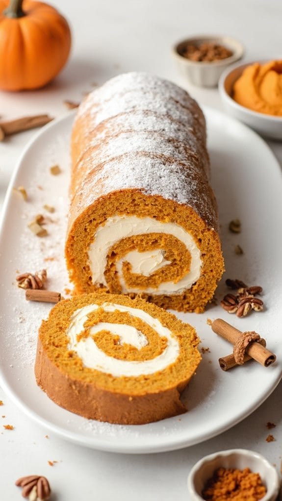 plant based pumpkin dessert roll