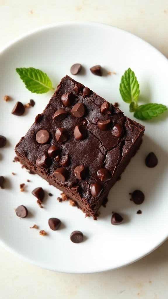 rich avocado chocolate brownies