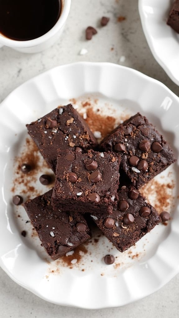 rich espresso avocado brownies