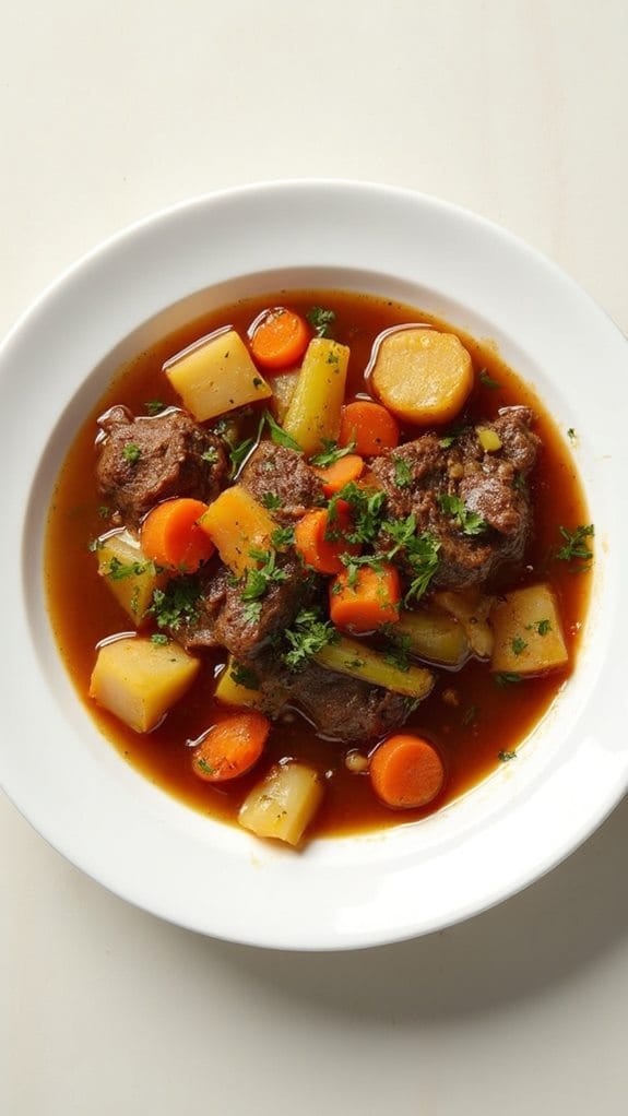 robust vegetable oxtail stew