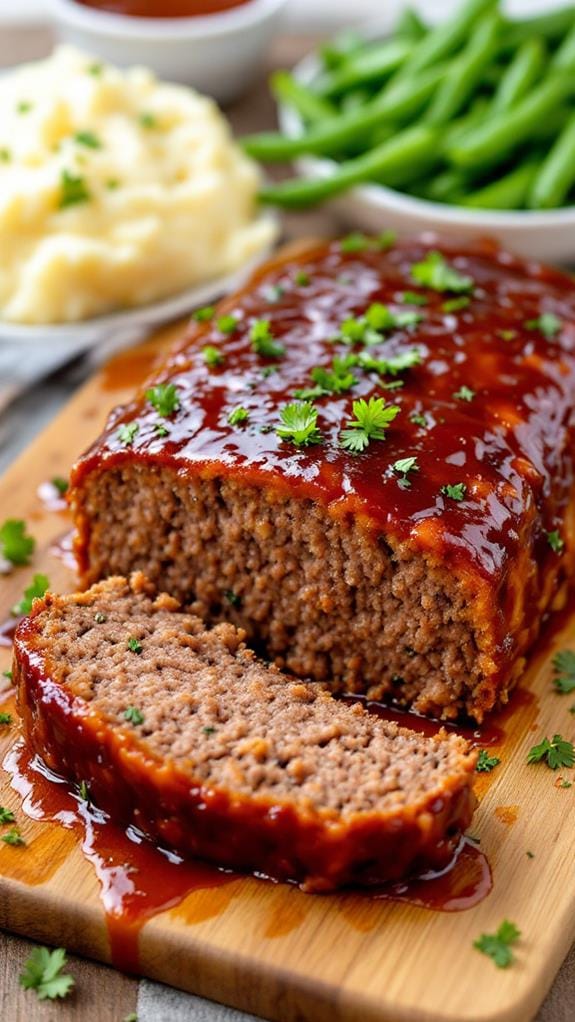 savory bbq glazed meatloaf