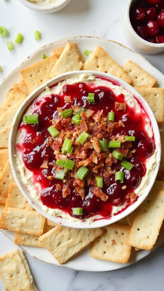 savory cranberry bacon dip