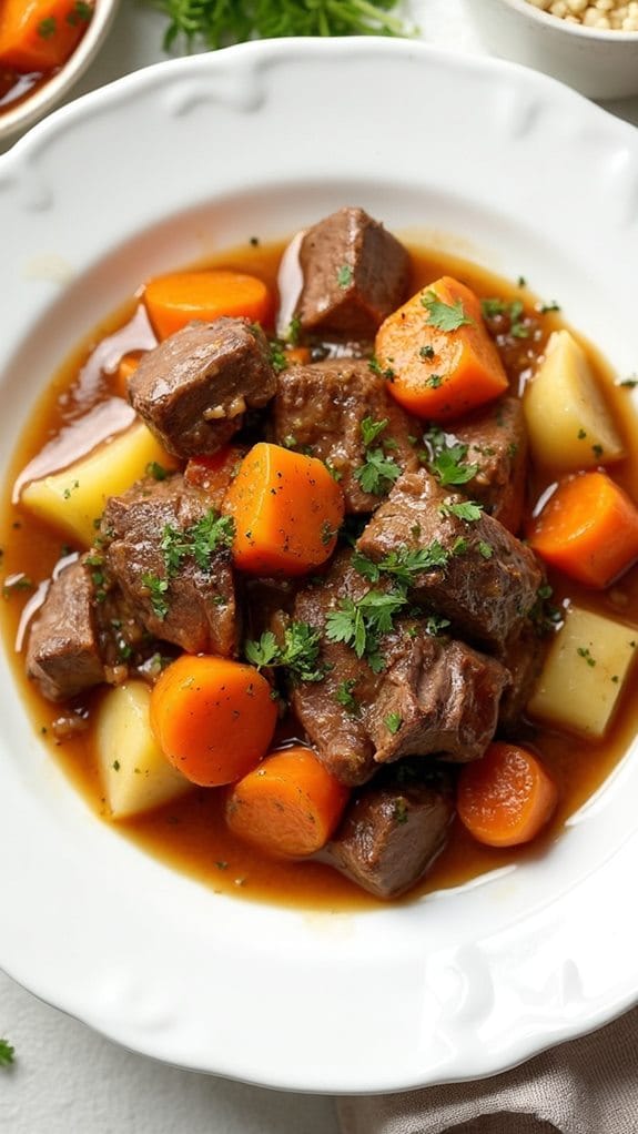 savory lamb with vegetables