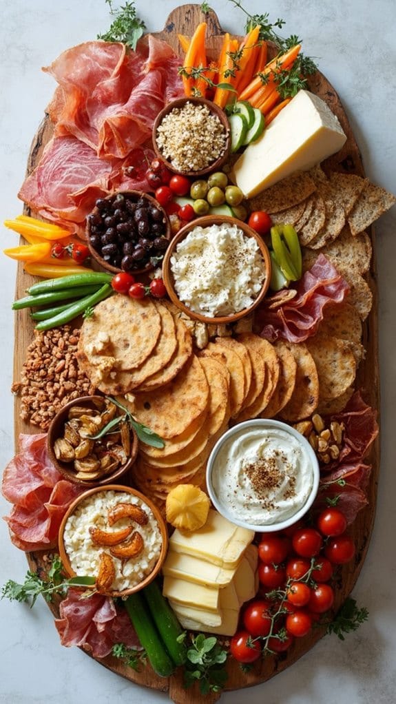 savory mediterranean appetizer platter