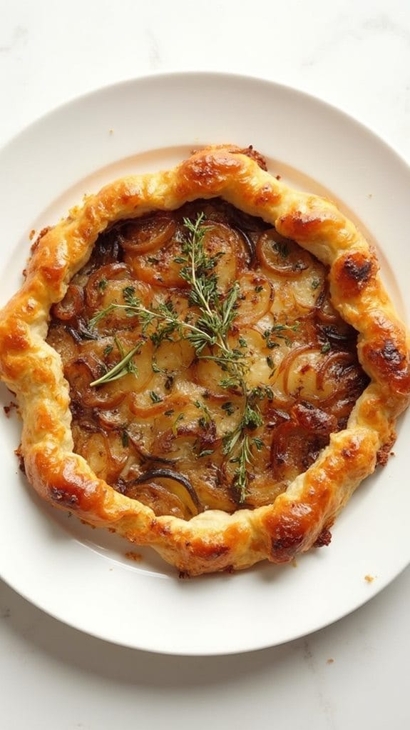 savory onion cheese tart