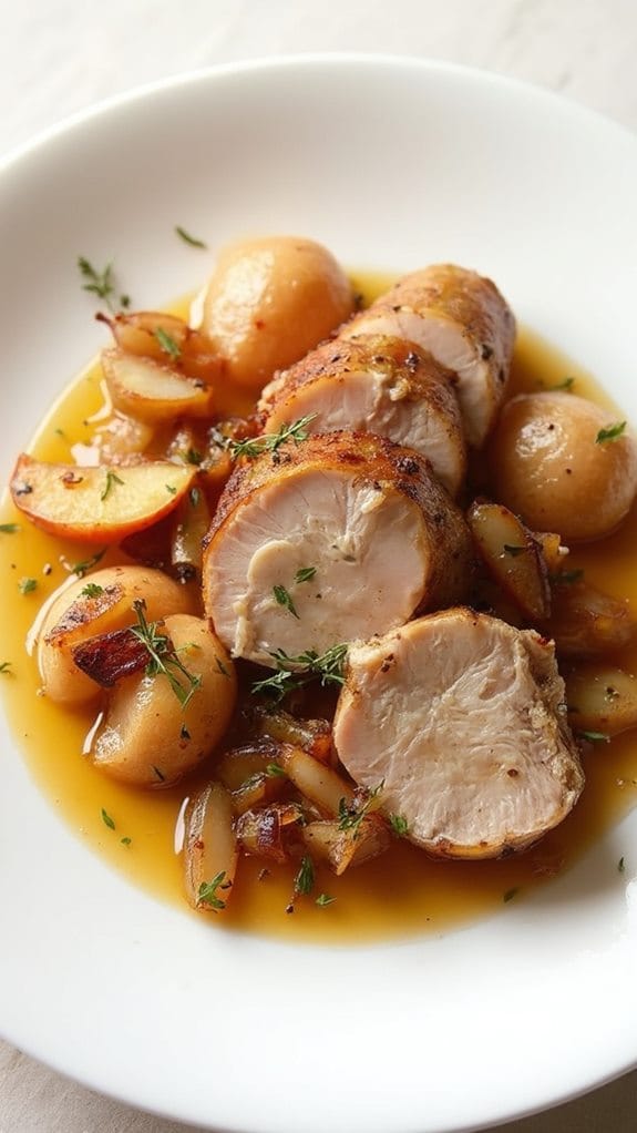 savory pheasant apple dish