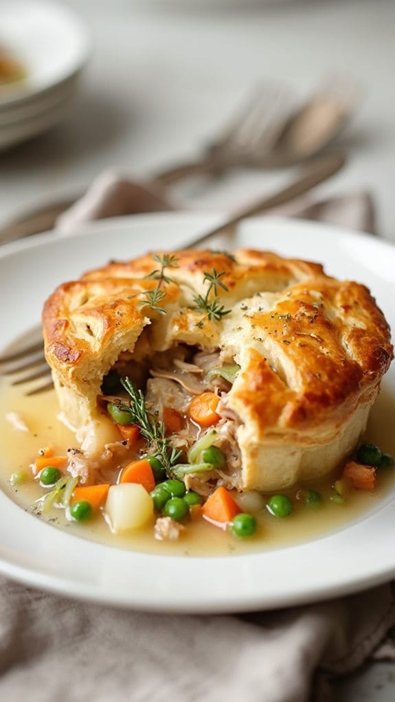 savory pheasant pie dish