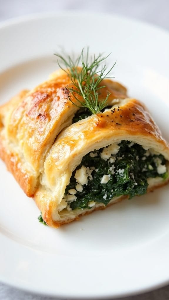 savory spinach feta pastry