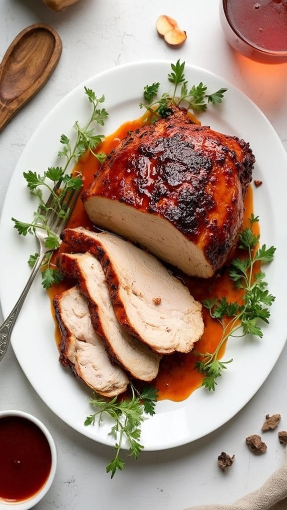 smoked turkey with bbq glaze