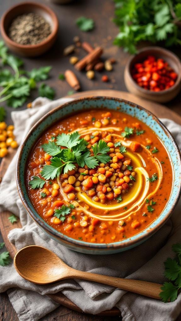 spiced lentil carrot soup