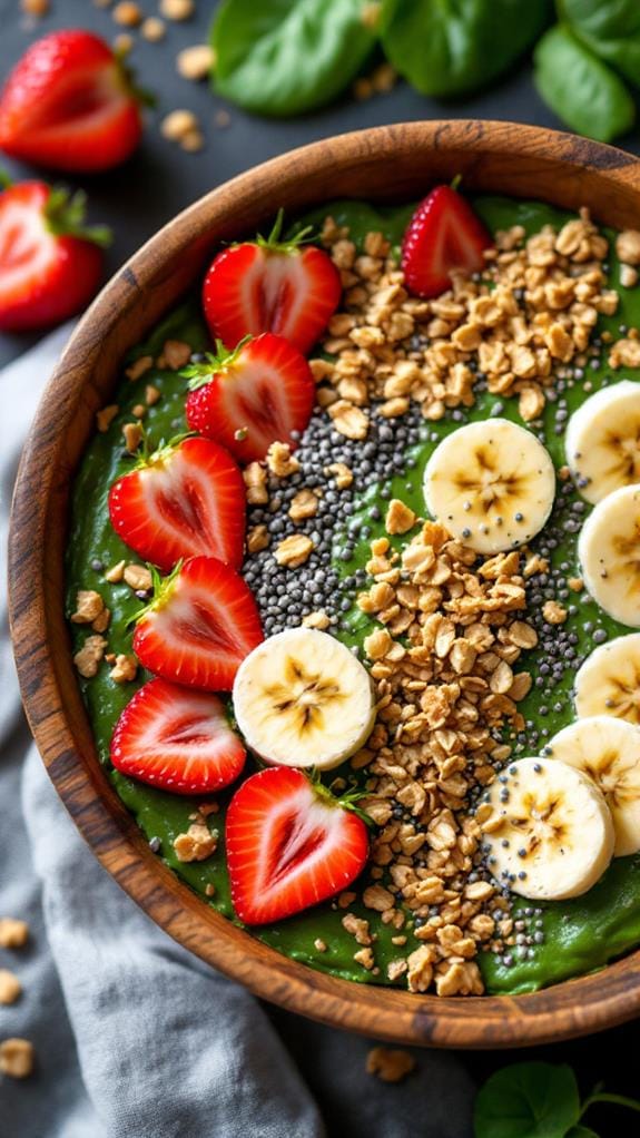 spinach packed smoothie bowl