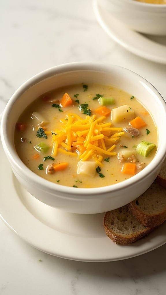 vegetable cheeseburger soup recipe