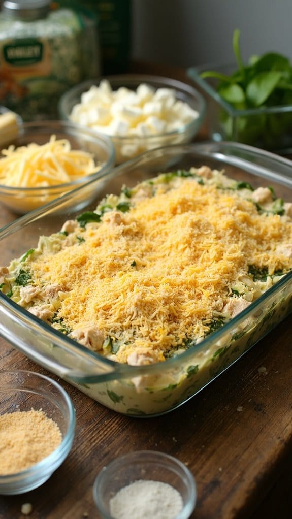 Cheesy Chicken Artichoke Bake