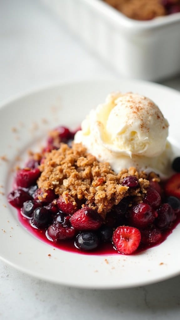 air fryer berry dessert