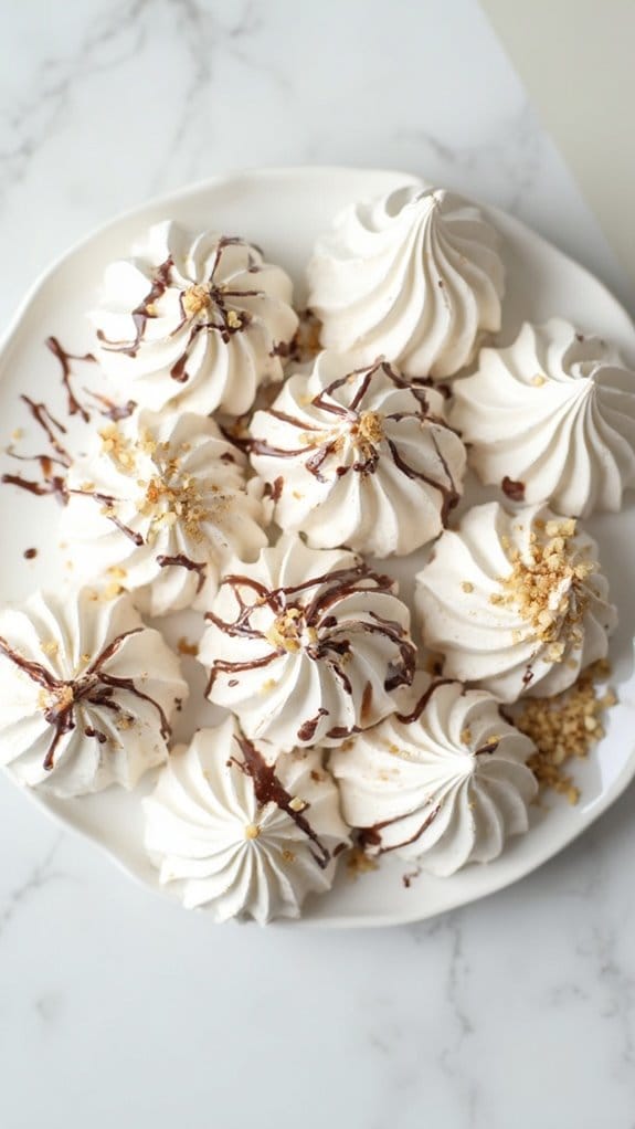 almond flavored meringue cookies