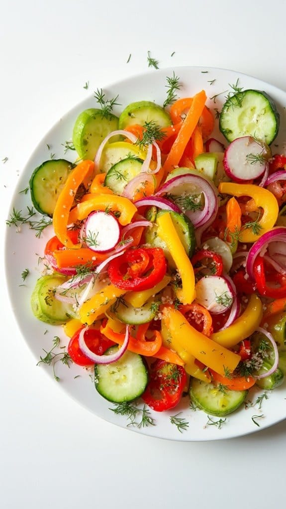 assorted pickled veggies selection