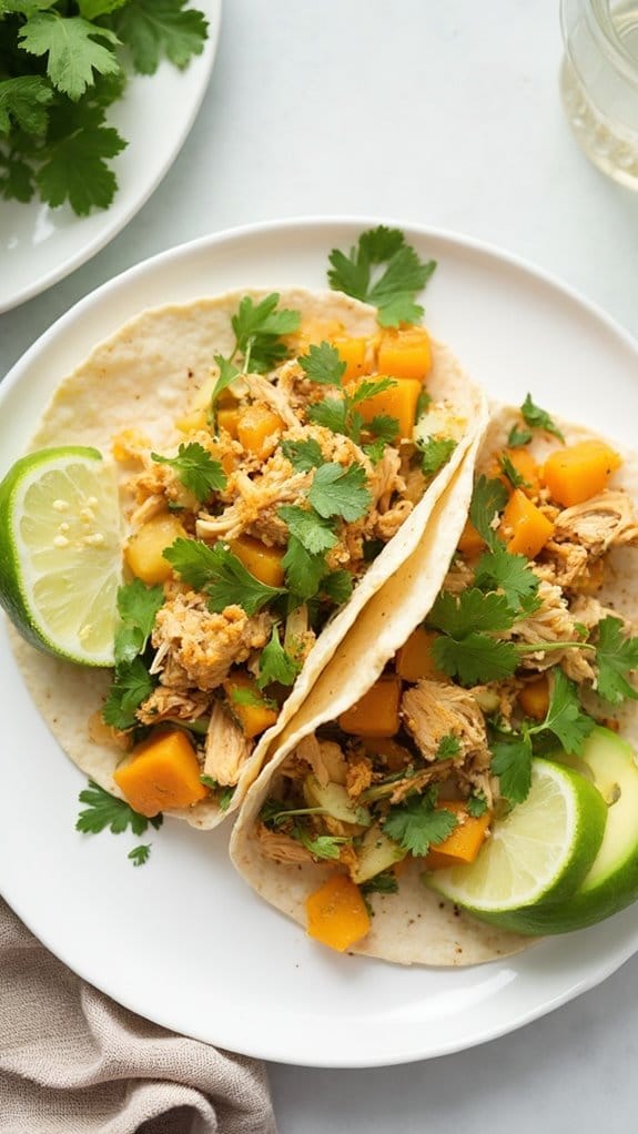 autumn inspired chicken tacos