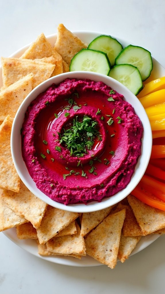 beet based creamy dip