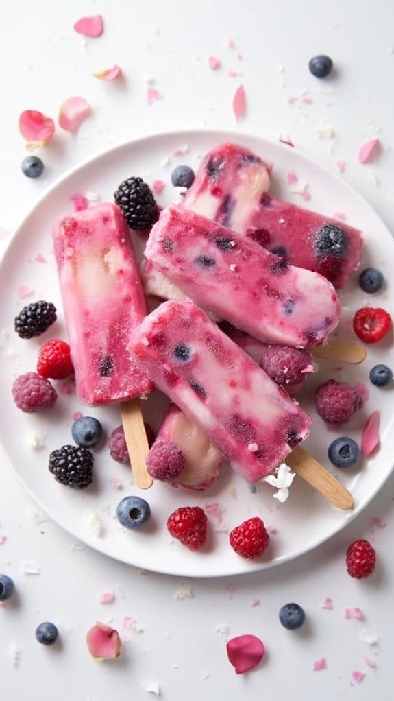 berry coconut frozen treats