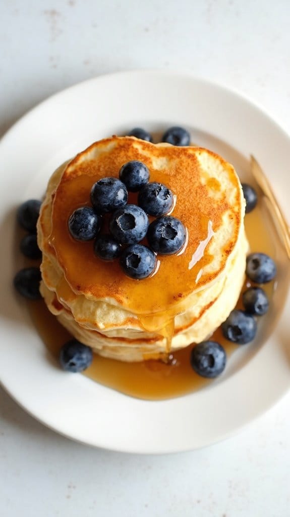 blueberry cottage cheese pancakes