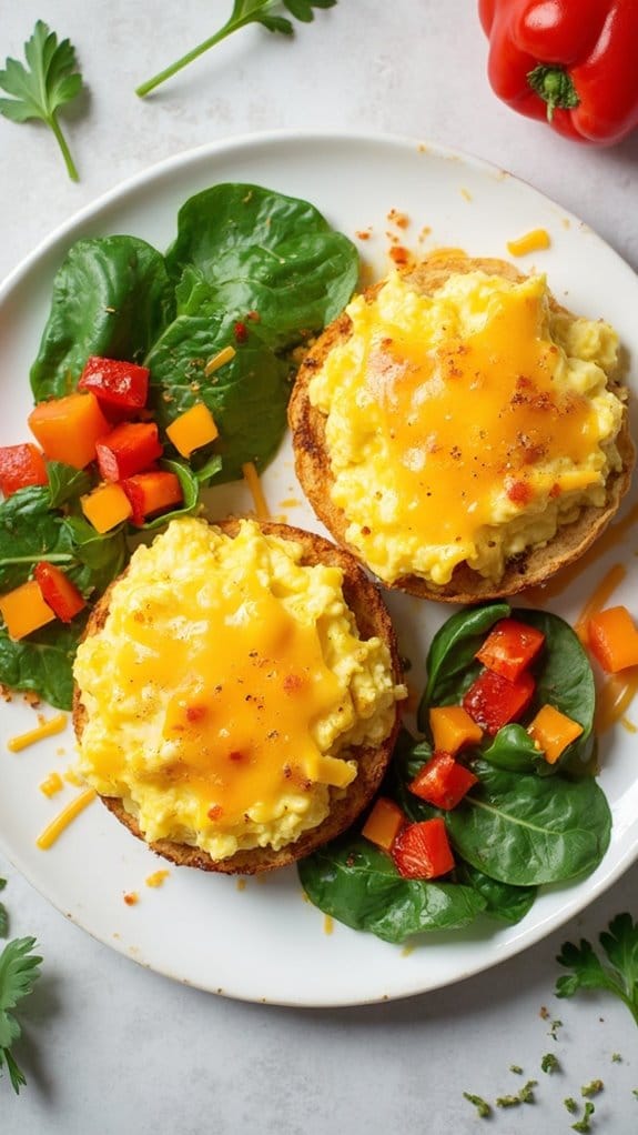 breakfast sandwich with eggs