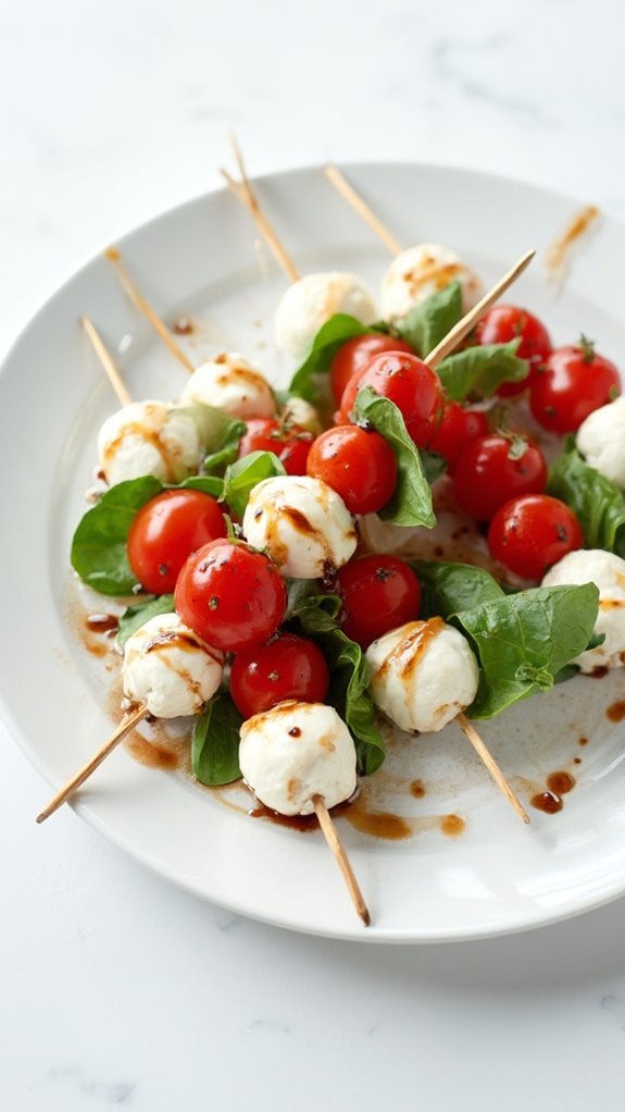 caprese salad on skewers