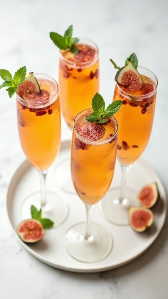 celebratory fizz with figs