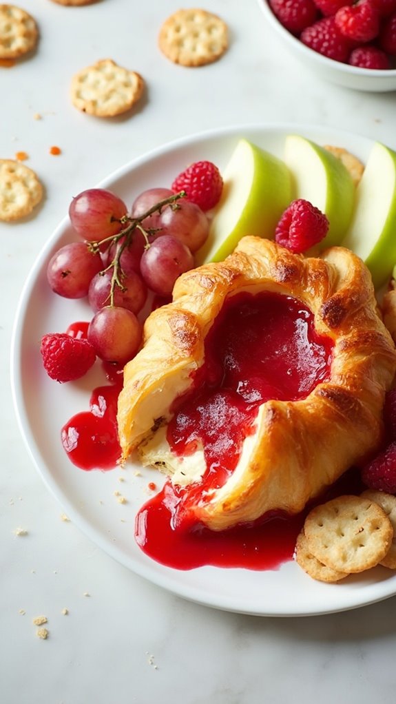 cheesy pastry with jam