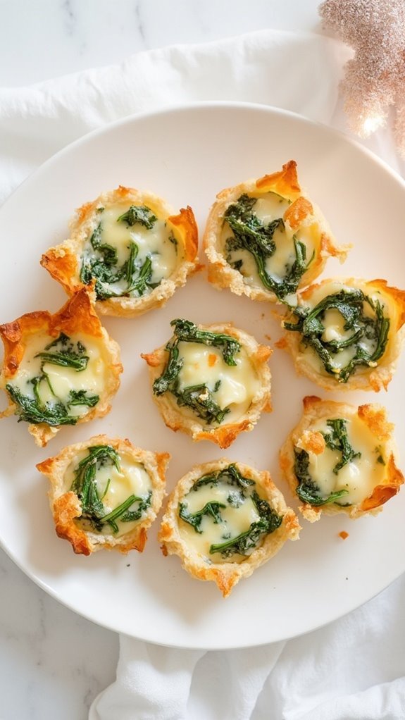 cheesy spinach dip cups