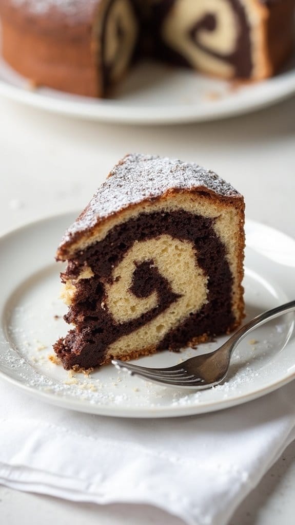 chocolate espresso marble cake