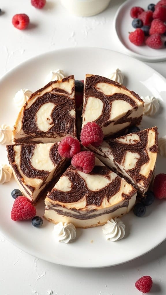 chocolate swirl cheesecake delight