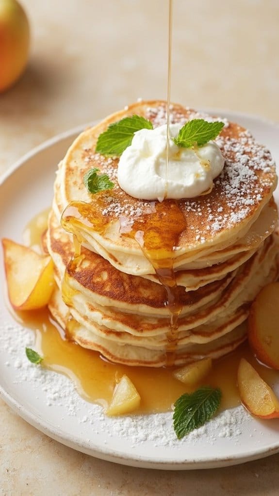 cinnamon infused apple pancakes