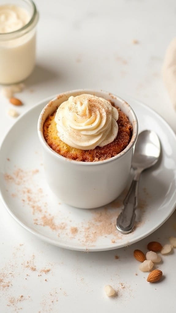 cinnamon roll mug cake