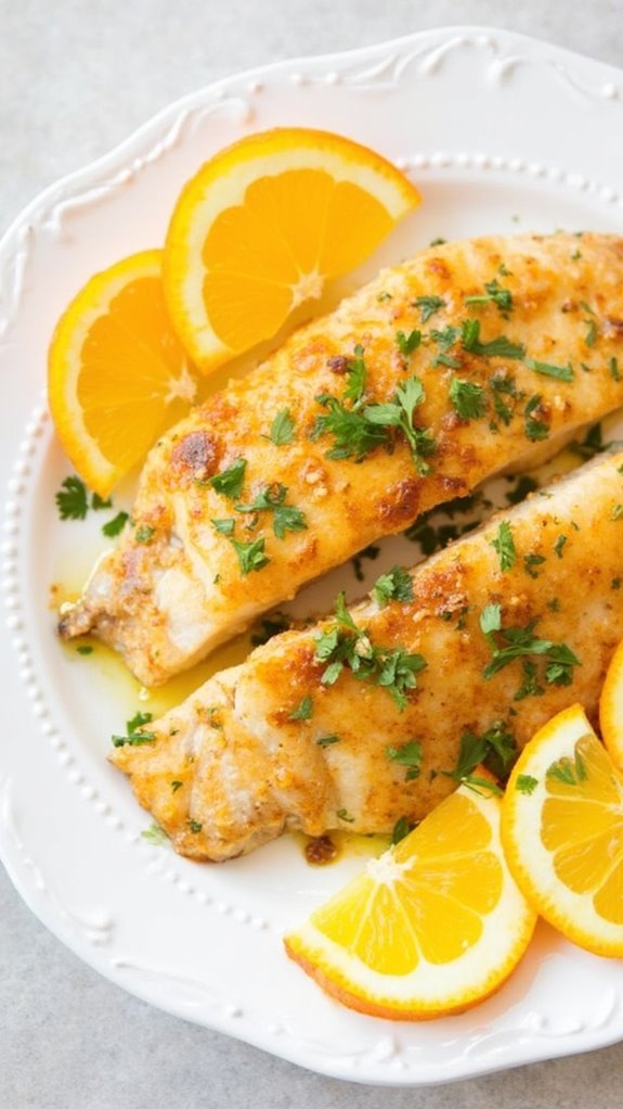 citrus flavored tilapia dish