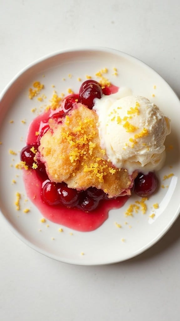 citrus infused cranberry dessert