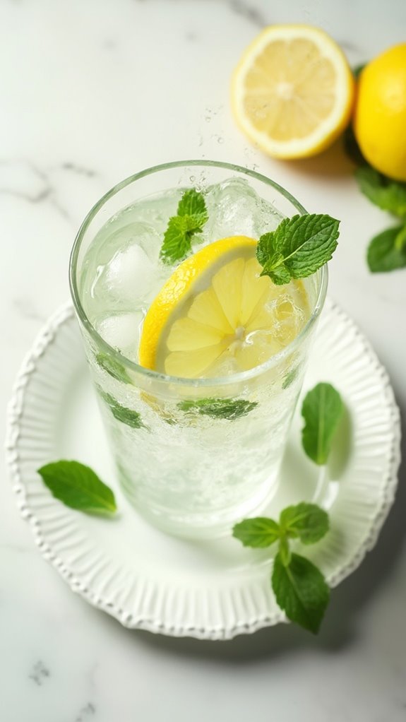 citrus infused herbal sparkling beverage