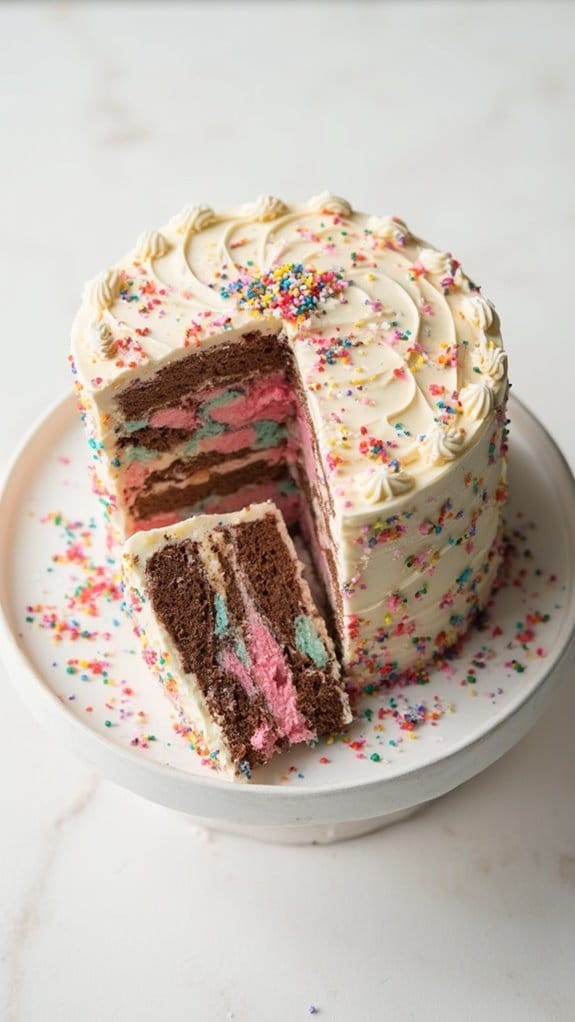 colorful celebration layer cake