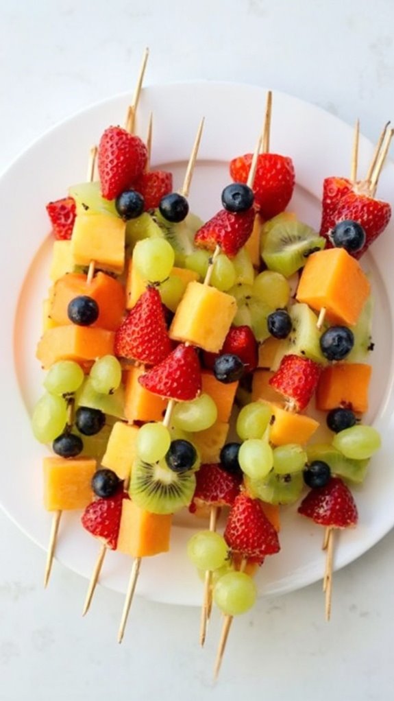 colorful fruit skewers delight