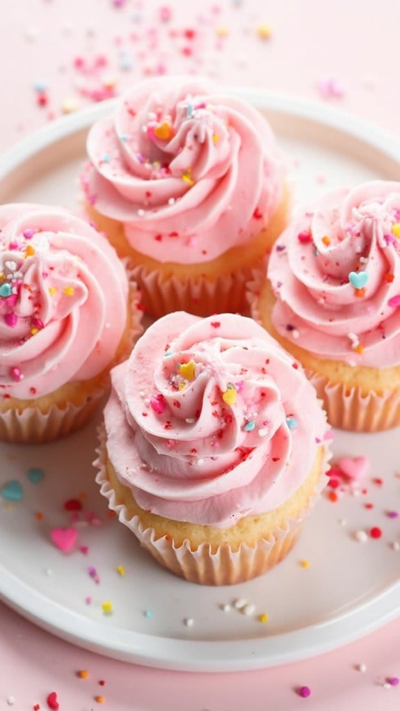 colorful valentine s day cupcakes