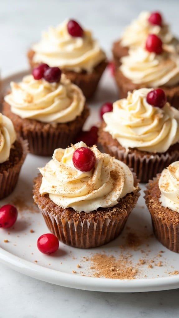 cranberry gingerbread cupcake delight