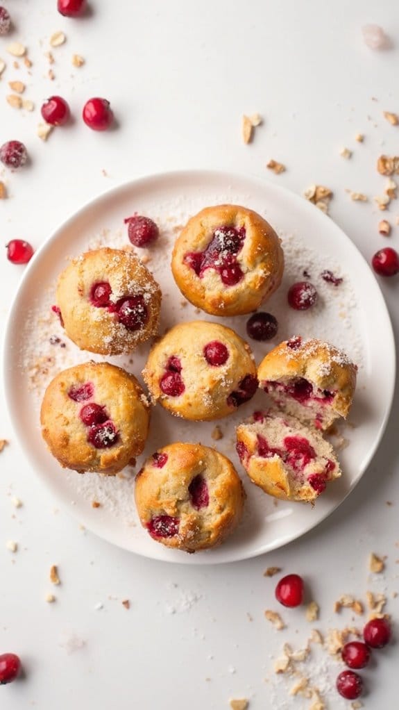 cranberry muffins with sauce