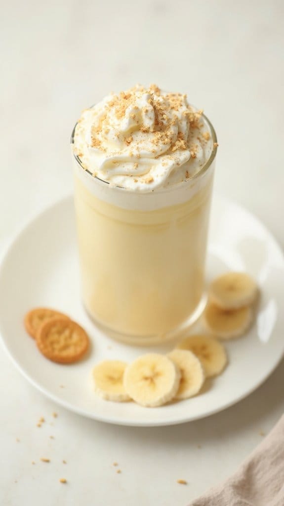 creamy banana dessert drink