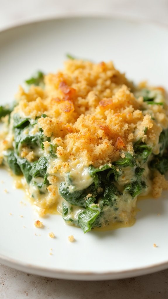 creamy collard green dish